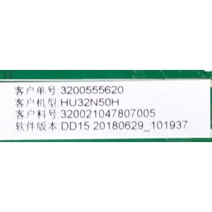 MAIN FUENTE / PARA TV SHARP / NUMERO DE PARTE 3200555620 / TP.MS3553T.PB759 / N18083307-0A03358 / 320021047807005 / HU32N50H / MODELO LC-32Q3170U